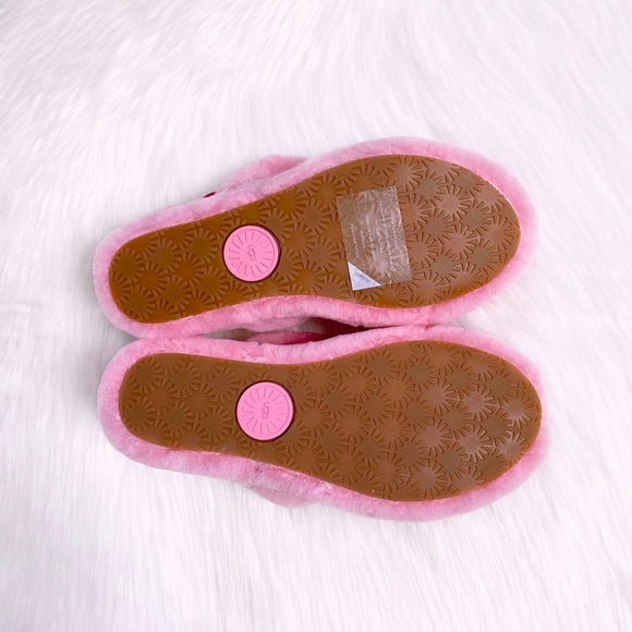 UGG Oh Yeah Sheepskin Slide Sandal Slippers In Sachet Pink - Picture 5 of 7